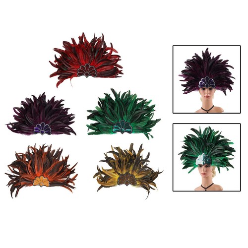 Sequin feather headdress - sequin,