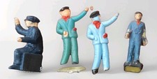 4x Triang Hornby Cab Crew Driver Figures Scotsman Britannia