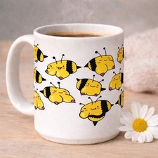 Funny Bee Coffee Mug, Kawaii