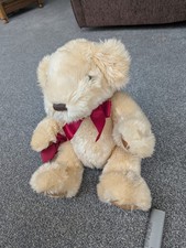 House of Fraser Millenium Bear with scroll Jointed Collectable Year 2000 40cm 