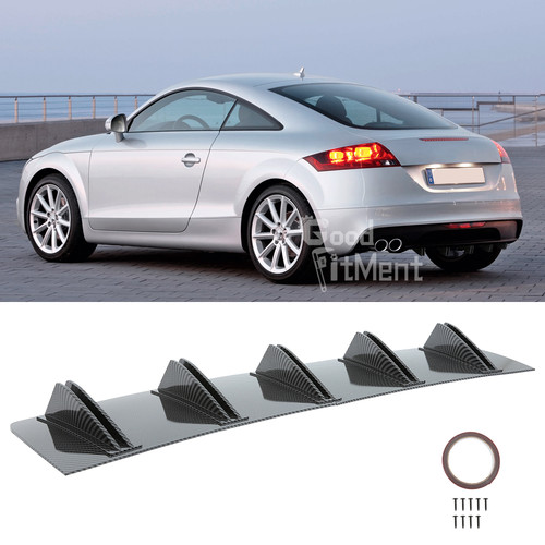 Carbon fiber look rear bumper - fiber,