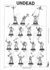 Warhammer 1993 Undead Zombie complete unit Metal Games Workshop Citadel WHFB 