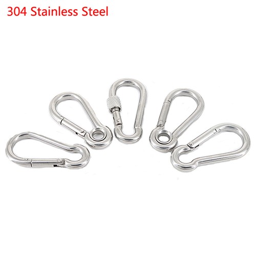 Stainless steel carabiner clip - stainless,