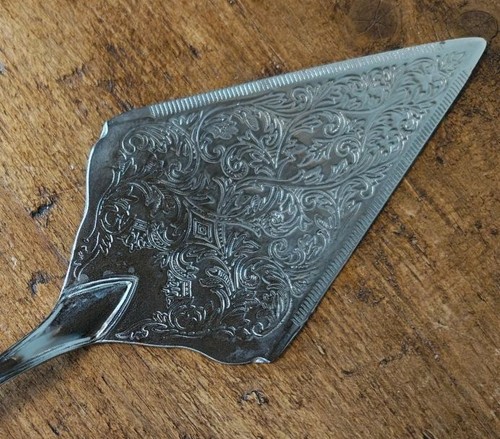 Vintage silver plated cake