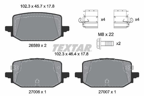 Rear axle 2658901 - axle, pad