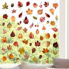 Fall Themed Window Decals PVC Static Cling for Home and Office Decoration