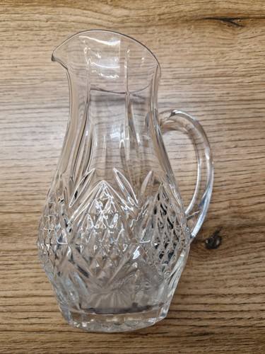 Vintage glass jug - glass, cut
