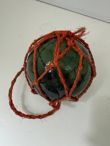Green glass buoy fishing - green,