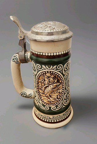 1978 avon fishing lidded beer - avon,