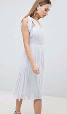 BNWOT Lipsy Silver Multi Way Cocktail Dress UK14