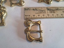 Lion Buckle Brass Unblacked
