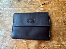 JOBIS BROWN LEATHER PURSE ZIP