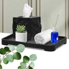 Suanti Delicate Handcraft Pearl White Texture Bathroom Vanity Tray for Counter