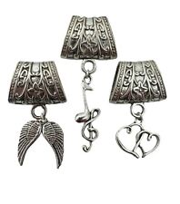 HEAD SCARF FLORAL BAIL Slider Ring Charm Pendant Gift + Bag * HUGE Choice *