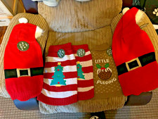 Medium Knitted Santa Dog