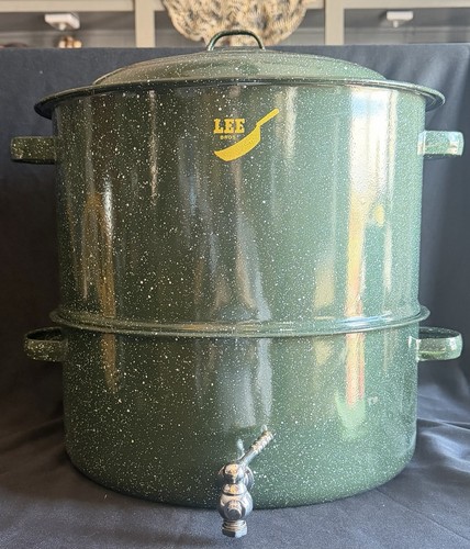 Vintage speckled enamel double - vintage,
