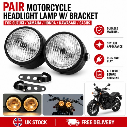 Motorcycle twin headlight - twin, dual