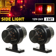 2Pcs Led Red Amber Side Marker