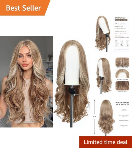 Natural wavy mixed brown - natural, 24''