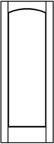 Panel flat arch top stile - flat,