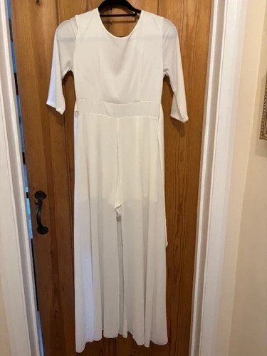 Vintage white maxi dress - white,