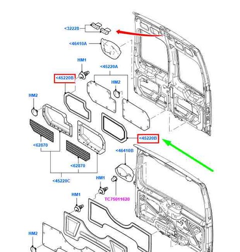 Ford transit connect mk1 rear - connect,