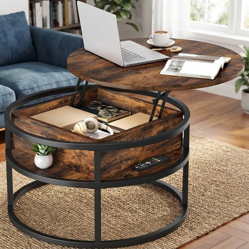 Elegant round lift top coffee - lift,
