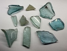 Various shards of Roman glass