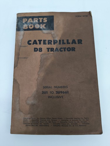 Caterpillar tractor parts - caterpillar, d8
