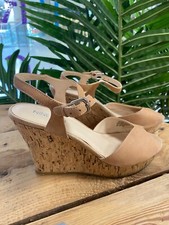 Nine West Beige cork heeled