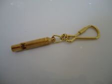 NAUTICAL WHISTLE BRASS KEY RING / ROYAL NAVY MARITIME CAPTAIN A NEW GIFT