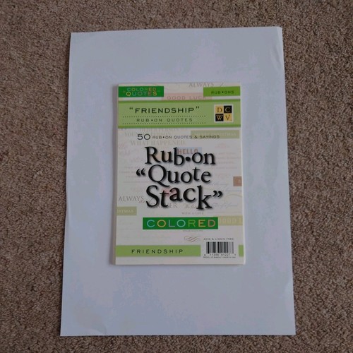 Dcwv friendship rub - rub-ons, "quote