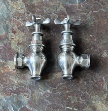 Reclaimed Victorian Brushed Nickel Globe Bath Tap Set