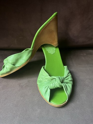 Ladies green leather wooden - ladies,