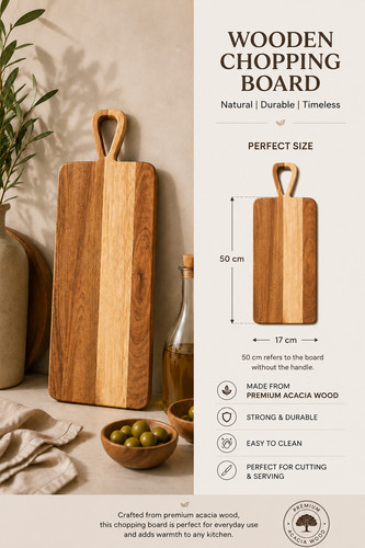 Handmade solid wood acacia - solid,