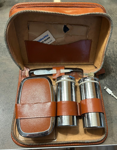 Vintage leather and chrome - leather,