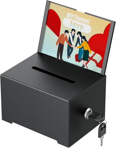 Uniclife black donation box - black,