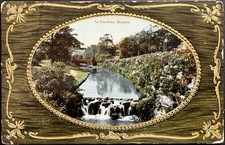 1910 Buxton, In The Gardens, Vintage Colour Image Picture Postcard Derbyshire