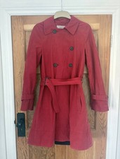 Cherry red trench - trench, vintage