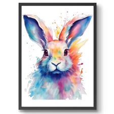 Rabbit Watercolour Print A4 -