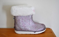 Stride Rite Girls' Bellamy Purple Faux Fur Trim Boots - Size 11