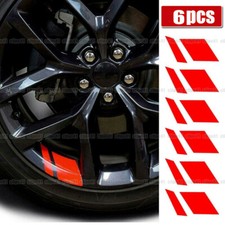 6× Red Reflective Car Wheel