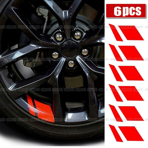 Red reflective car wheel - 6×,