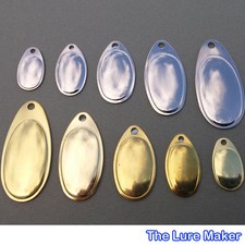 French Spinner Blades Brass and Nickel 20 assorted  (10 each colour Sizes 1-7 ) 