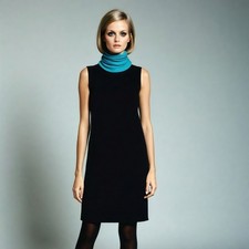 Vintage 60s Mod Black Shift