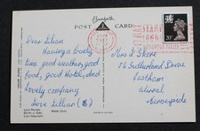 'STAMP' Colwyn Bay, Clwyd 1990 Slogan postmark on a Snowdonia postcard