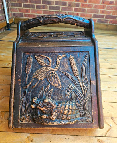 Antique deep carved - carved, wood