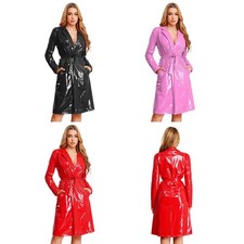 Women Overcoat Glossy Long