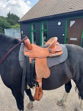Equinen Grey Felt Western Saddle Pad Round Skirt 28”