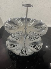 Vintage Metal  2 Tier Cake Stand